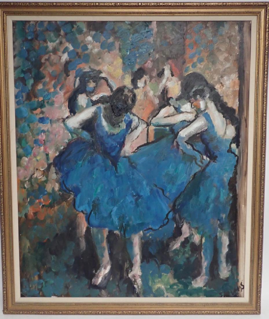 Framed Signed Painting of Dancers (1 of 10)