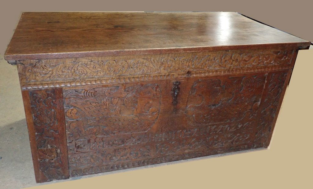 Impressive Carved Oak Desk (1 of 9)