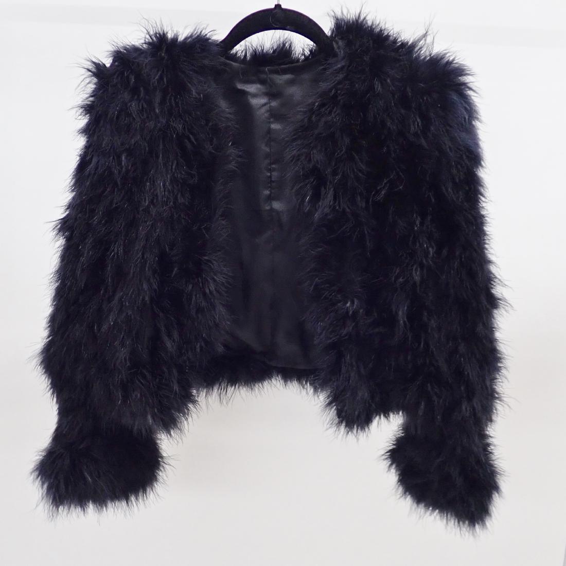 Vintage Black Ostrich Feather Jacket (1 of 11)