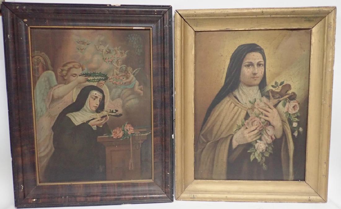 Vintage Pair of Framed Religious Scenes on Tin (1 of 10)
