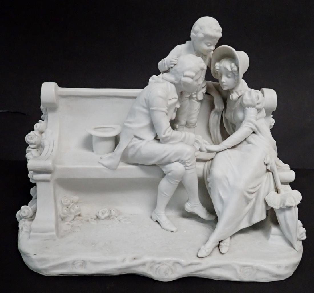 White Bisque Figural Group Family Scene (1 of 10)