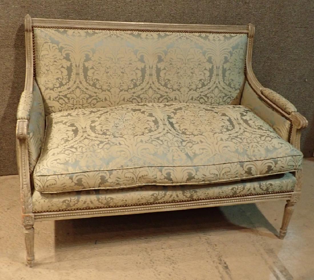 Vintage Louis XVI Style Carved Settee (1 of 10)
