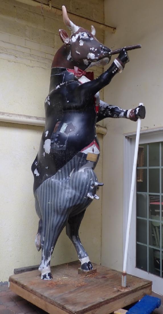 Massive Cigar Smoking Bull Statue (1 of 6)