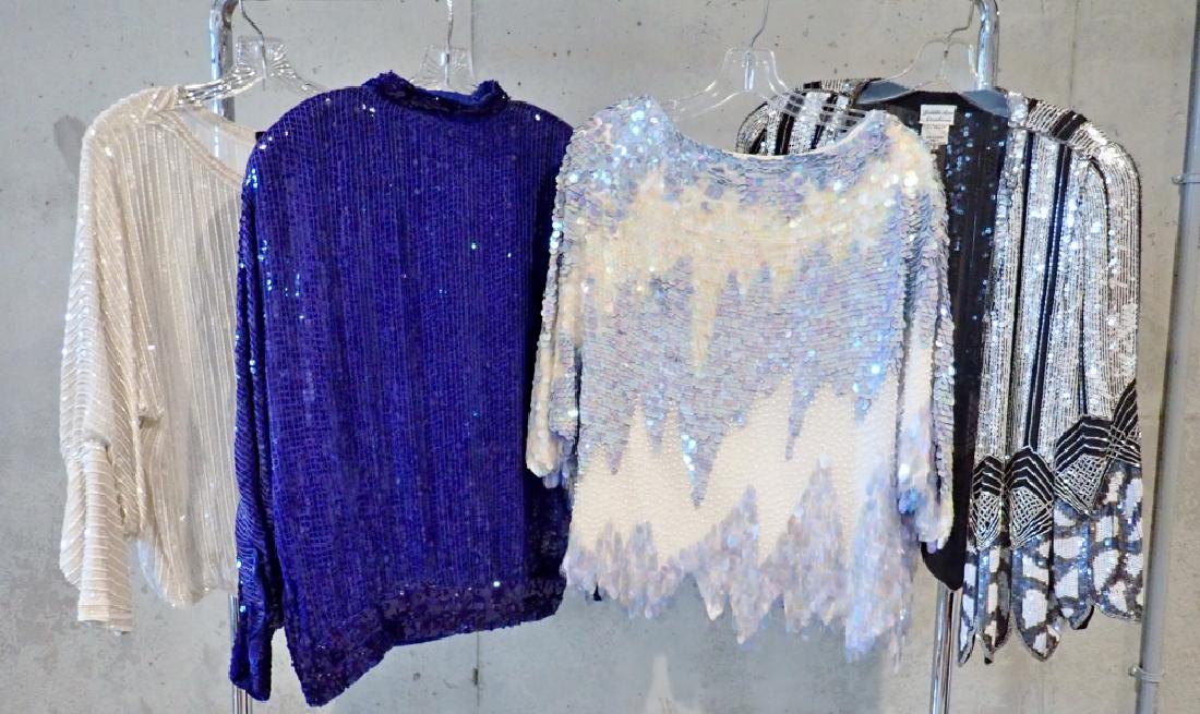Four Ladies Vintage Sequined & Beaded Tops (1 of 13)