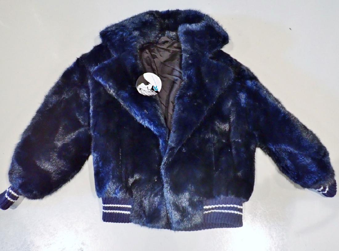 Vintage Short Blue Fur Coat (1 of 4)