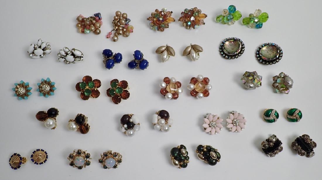 Vintage Crystal & Beaded Clip-on Earring Lot (1 of 11)