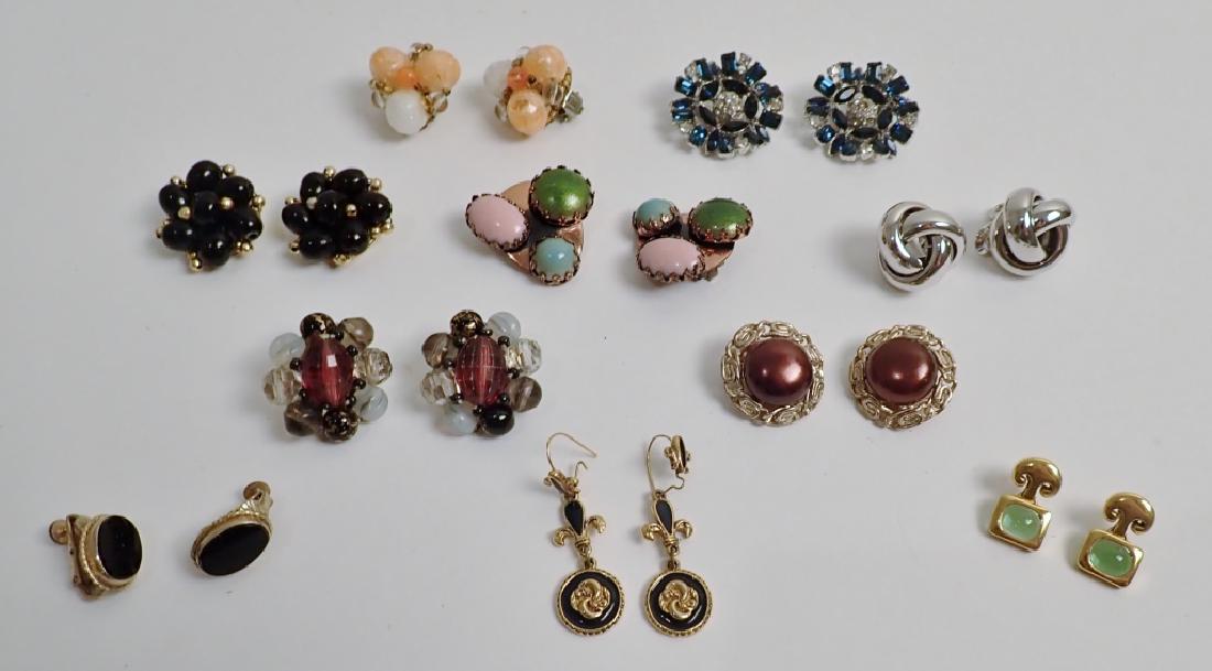 Collection of Signed Vintage Clip-On Earrings (1 of 15)