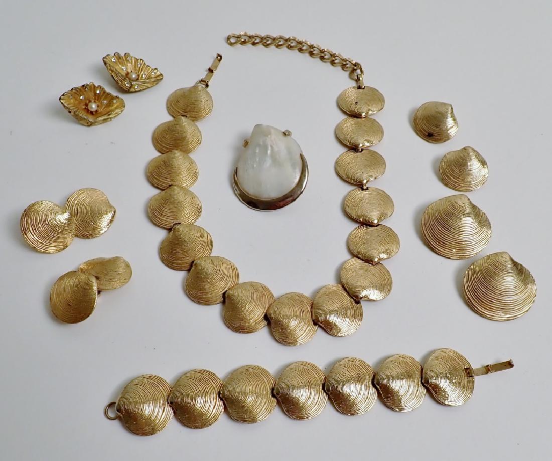 Collection of Signed Vintage Sea Shell Jewelry (1 of 11)