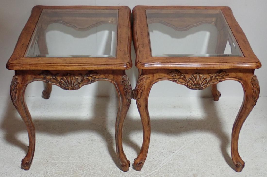 Pair of Country French Louis XV Style Side Tables (1 of 15)