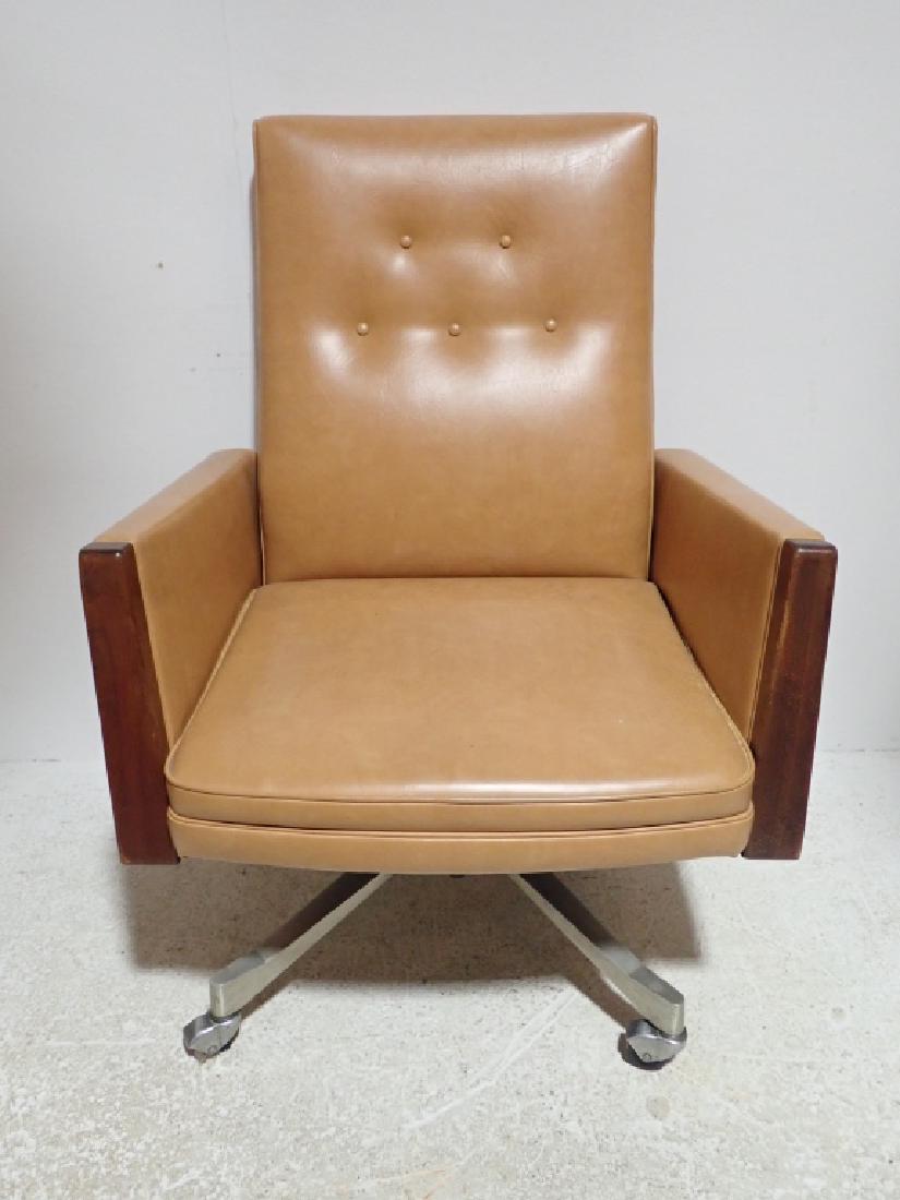 Mid-Century Modern Executive Leather Office Chair (1 of 9)