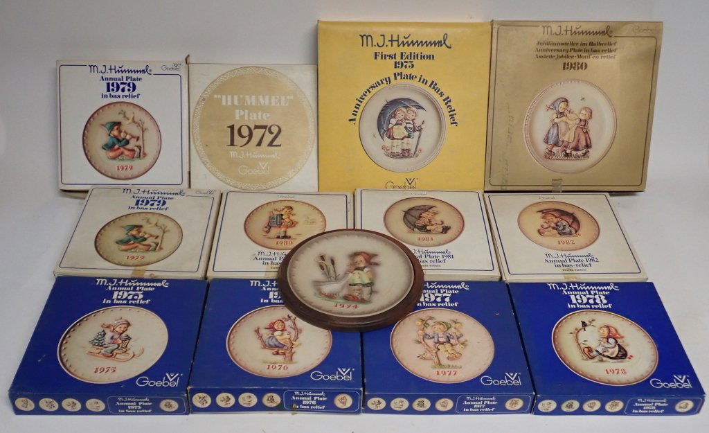 Group of 13 Goebel Hummel Porcelain Plates (1 of 7)