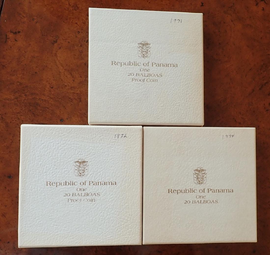 (3) Panama Silver 20 Balboas 1971,72 & 74 (1 of 14)