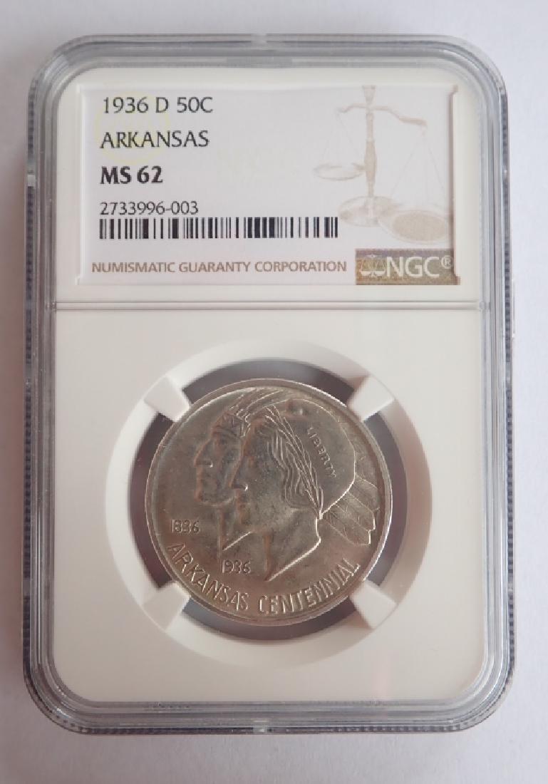 1936 D Arkansas Centennial (Robinson) Half Dollar (1 of 4)