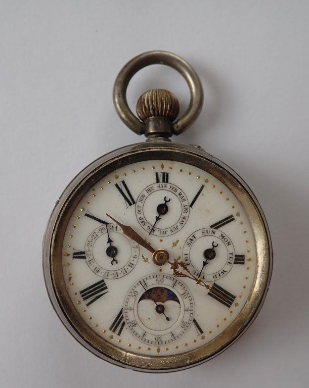 Argentium Sterling Silver Open Face Pocket Watch (1 of 13)
