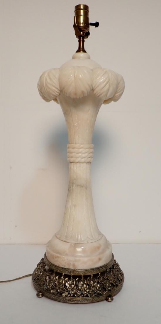 Antique Alabaster Table Lamp (1 of 10)
