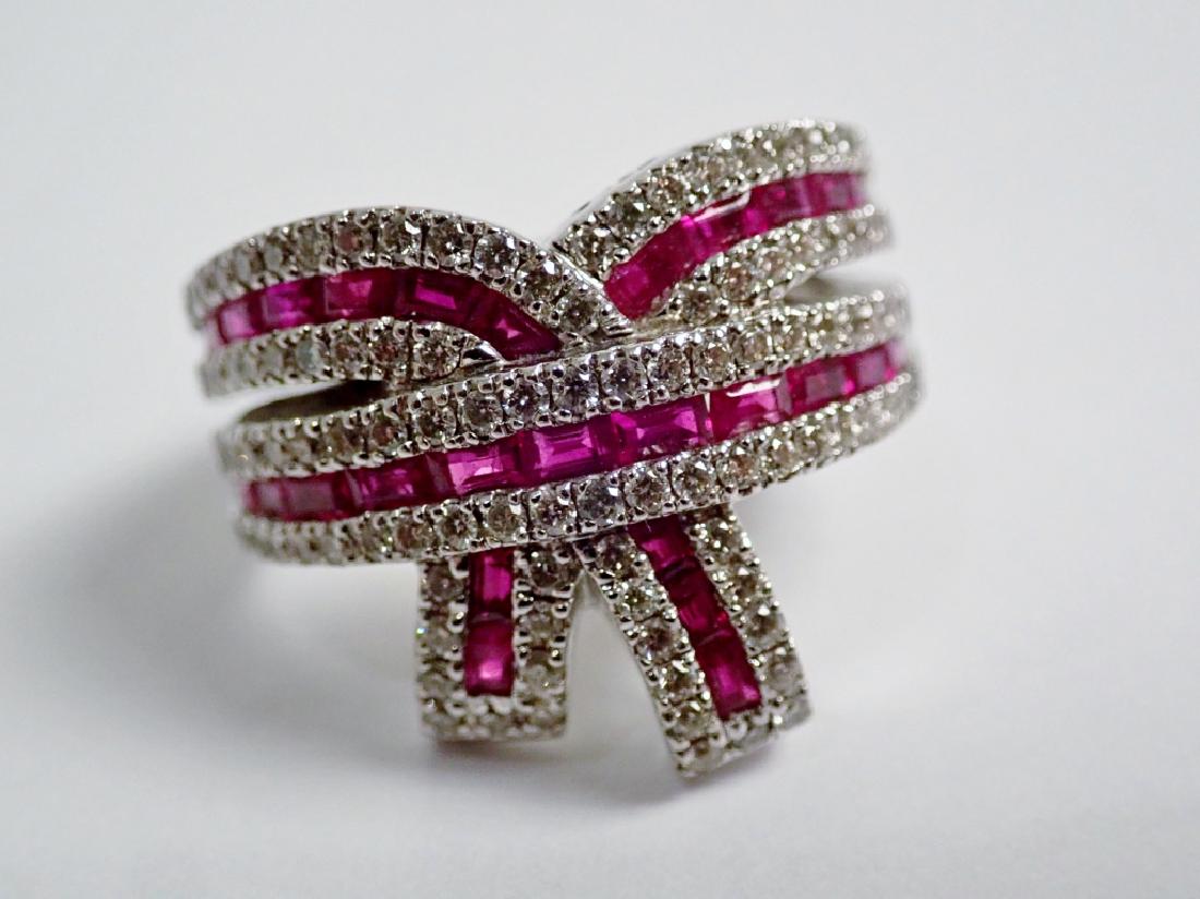 White Gold, Diamond & Ruby Ring (1 of 10)