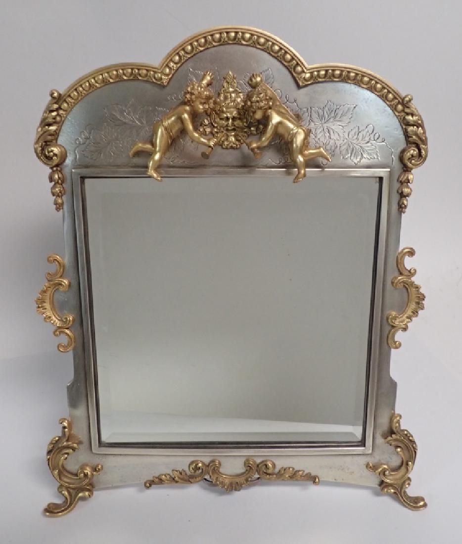 Silver and Gilt Mirror, American circa 1880 (1 of 10)