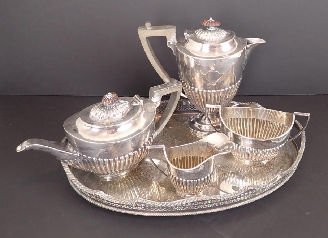 English Silver Plate Tea Service with Tray (1 of 19)