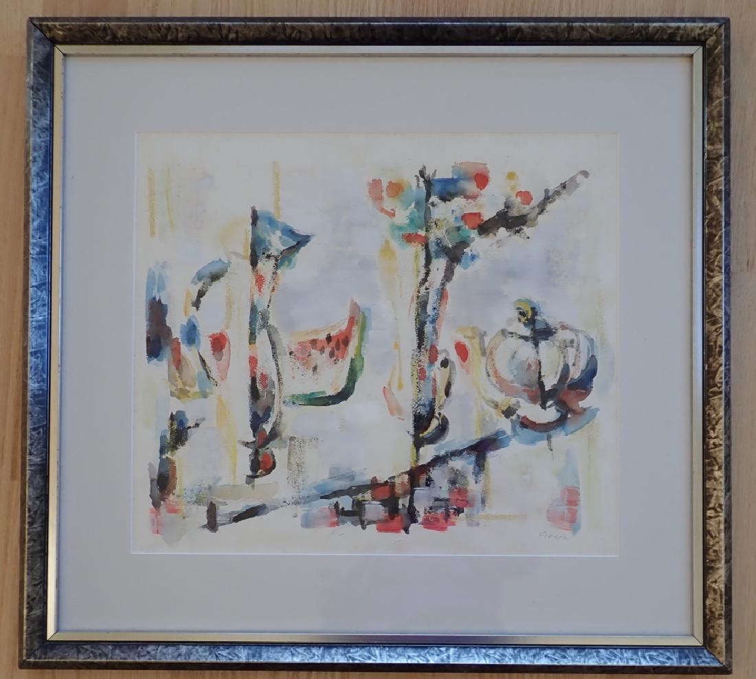 Signed Abstract Still Life Watercolor Painting (1 of 9)