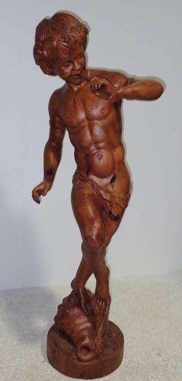 Large Wood Carved Sculpture of Pan (1 of 11)