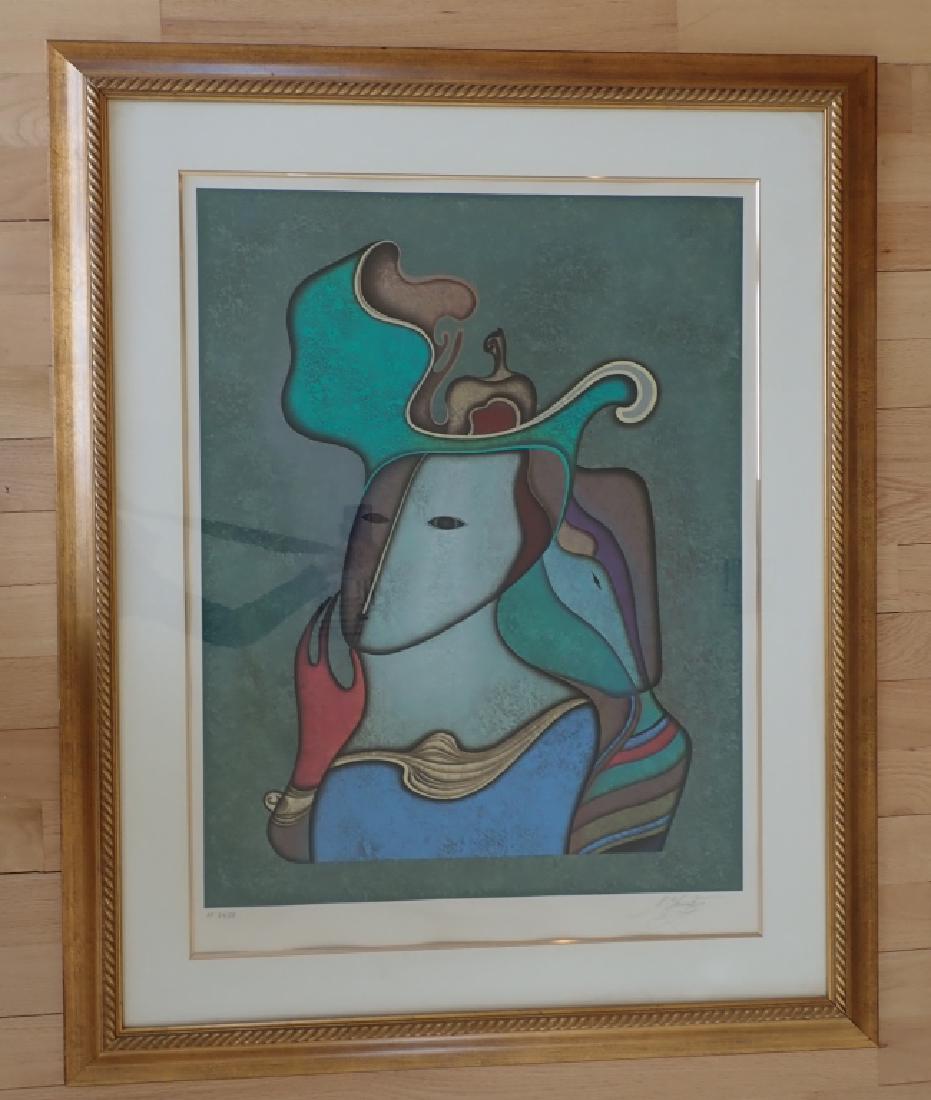 Mihail Chemiakin "Hermitage Suite 2": Framed Numbered & Signed Seriograph / Lithograph by Mihail Chemiakin (born 1943). Signed & numbered in pencil. Numbered P.P. 24/25 Printers Proof. Height: 47"; Width: 38". Image size: 32 1/2" x 25". S