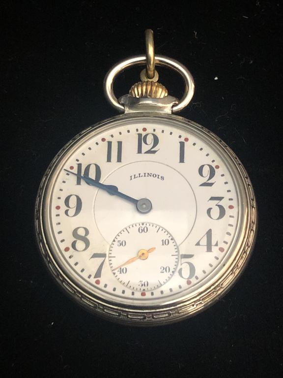 Illinois "Bunn Special" Pocket Watch: Illinois. 60 hour "Bunn Special". Railroad pocket watch. 21 Jewels. Running. ESTATE OF PHILIP GRECO JR. STERLING ASSOCIATES STRIVES TO PROVIDE ACCURATE, OBJECTIVE, & FAIR INFORMATION ON ALL LOTS. WE W