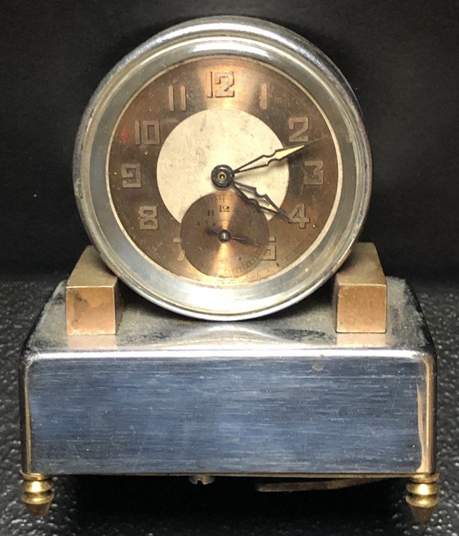 Imperial Jaccard Musical Alarm Clock: Imperial Jaccard French Art Deco music box alarm clock.3.5" h.STERLING ASSOCIATES STRIVES TO PROVIDE ACCURATE, OBJECTIVE, & FAIR INFORMATION ON ALL LOTS. WE WILL BE HAPPY TO ANSWER ANY QUESTIONS AND P