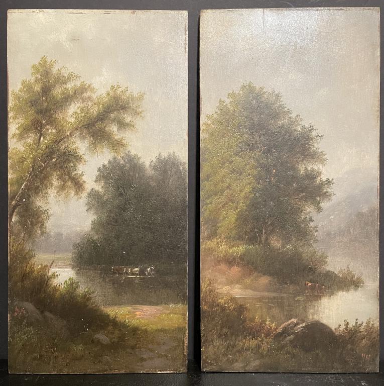 Pair of 19th Century Riverscapes O/B (1 of 6)