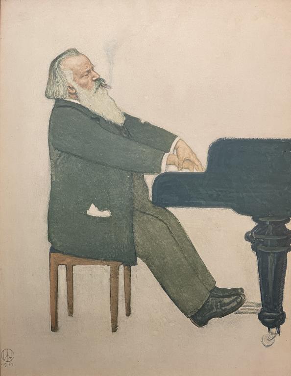 Illustration Cigar Smoking Piano Player (1 of 4)