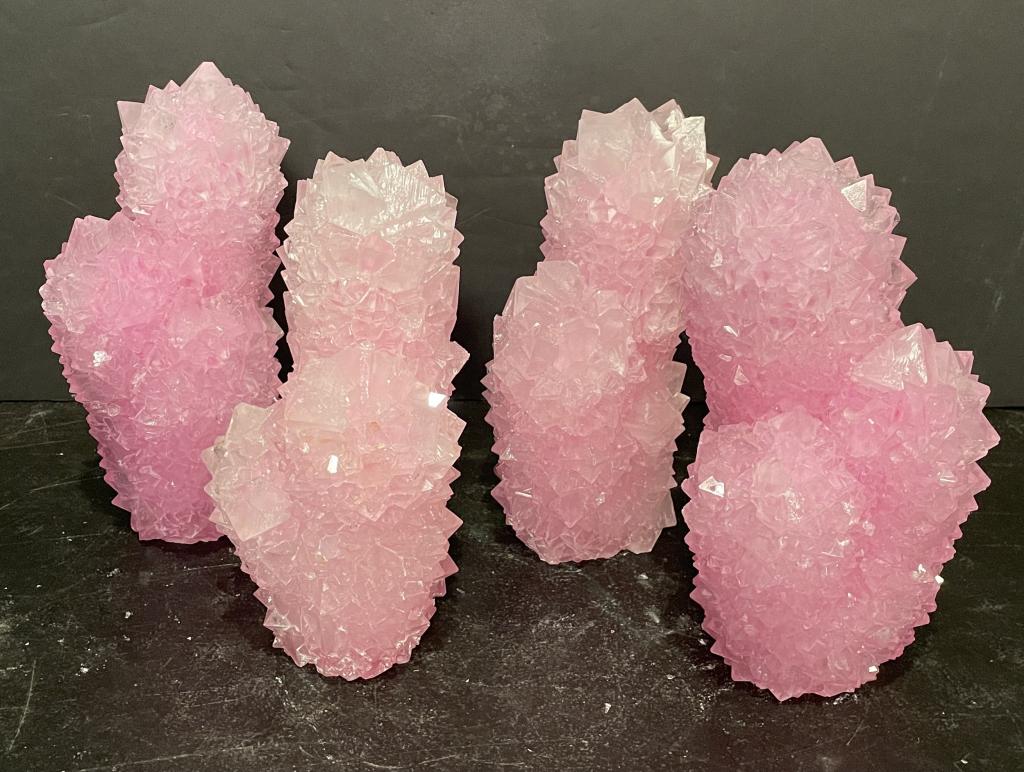 Four Pink Alum Crystal Octahedral (1 of 3)