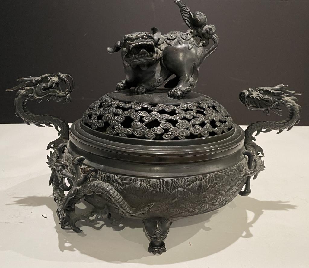 19th Century Chinese Bronze Censor (1 of 11)