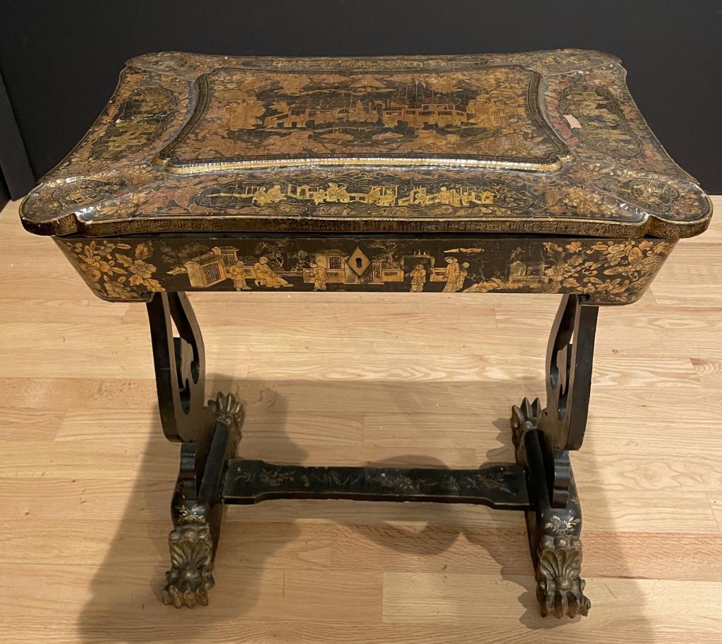 Chinese Lacquer Sewing Table (1 of 8)