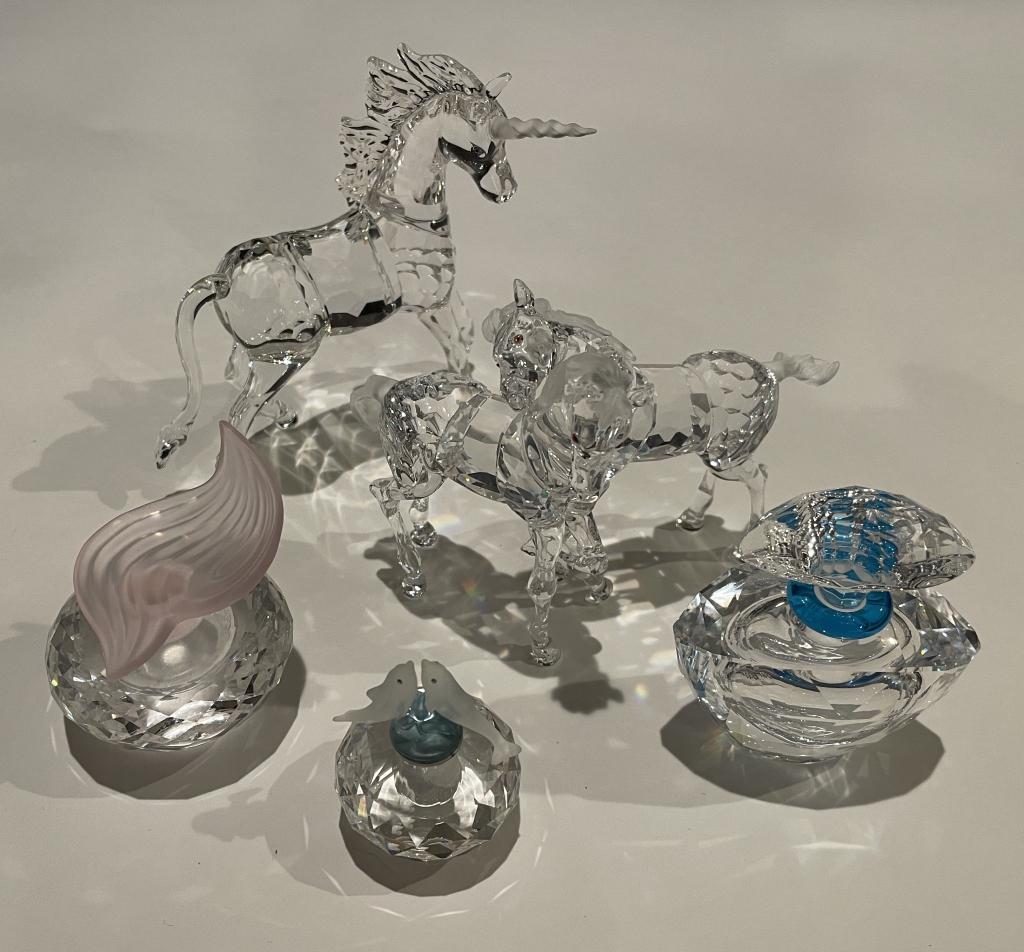 Swarovski Lot of 5 Perfumes, Horses and Unicorn (1 of 4)