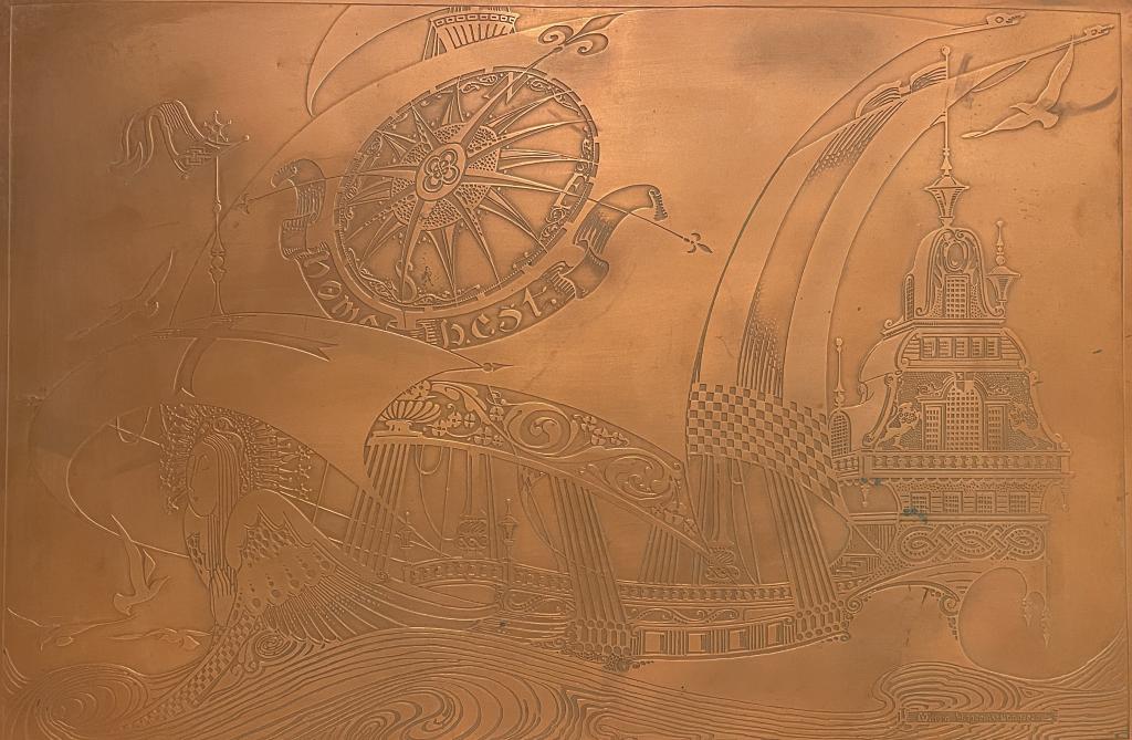 Willem Dieperink Langereis Copper Panel Willem Dieperink Langereis (American 1889-1966) Home is Best (1 of 5)