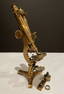R & J Beck Binocular Microscope R & J Beck , London & Philadelphia brass binocular microscope. 17"