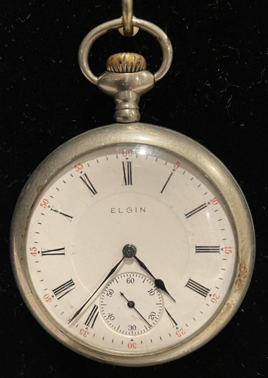 Elgin Railroad Pocket Watch Elgin 17 Jewel railroad pocket watch. Running. STERLING ASSOCIATES (1 of 7)