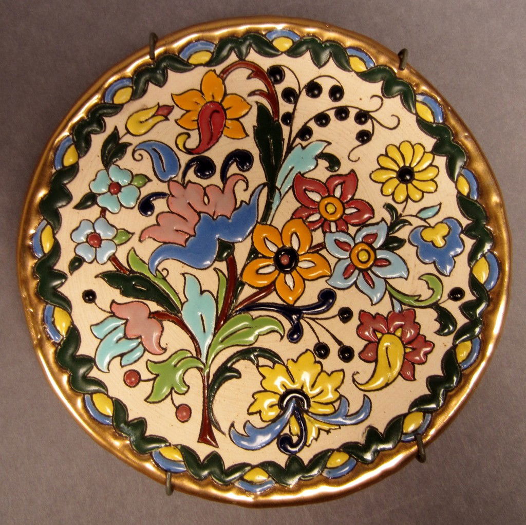 62 Spanish Ceramica Sevilla Enamel Plate