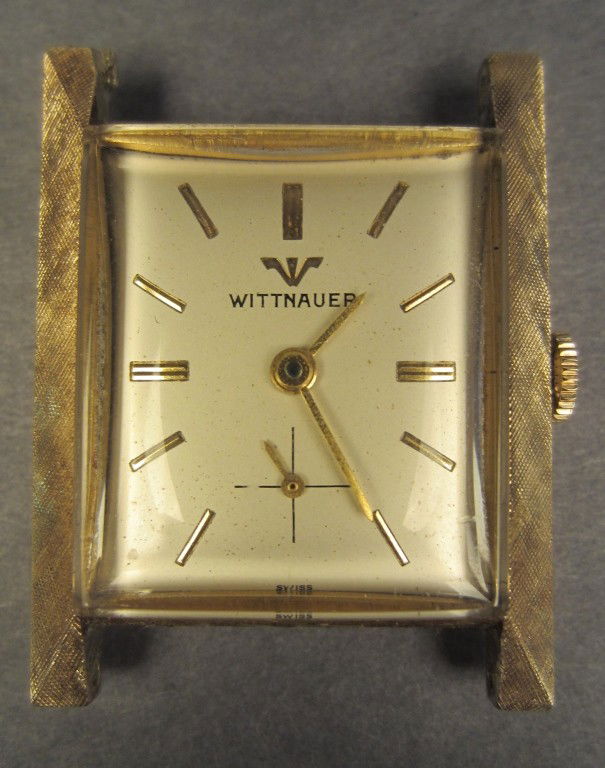 Wittnauer, 14 karat gold watch face: Wittnauer 14 karat gold watch face Length: 1 ¼"