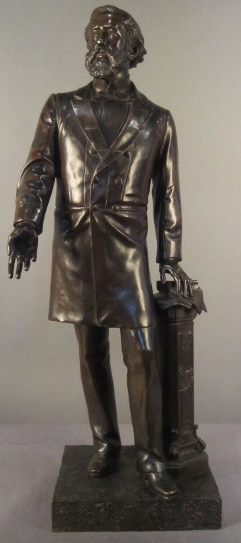 Leon Pilet, (1839-1916) French, Patinated Bronze: Leon Pilet, (1839-1916) French, Robert E. Lee Patineated Bronze, Height: 34", Width: 11"