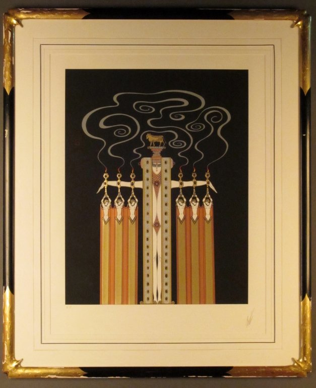 Romain "ERTE" de Tirtoff (1892–1990): Ertes, Romain de Tirtoff (1892–1990) Russian-born French artist "The Golden Calf", serigraph Signed and numbered: Erte, A.P. Image Size: Height: 21 1/2", Width: 16 5/8"