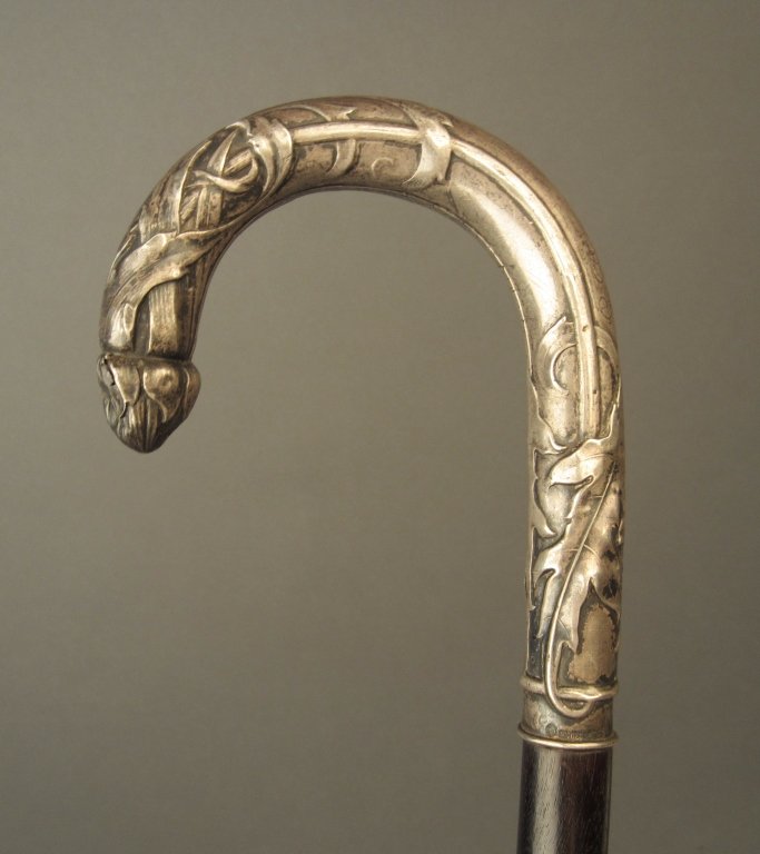 104 Antique Walking Stick w/ Sterling Silver Handle