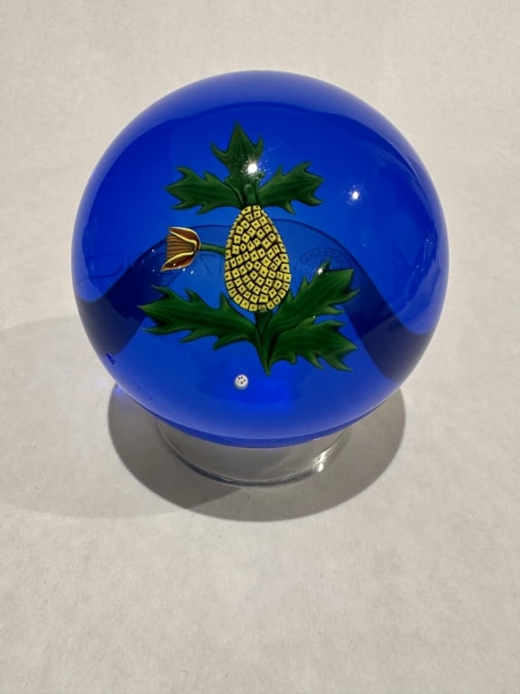 Baccarat Glass Paperweight Baccarat Glass Paperweight Fruit and leaves. 1988. 17/200 STERLING (1 of 2)