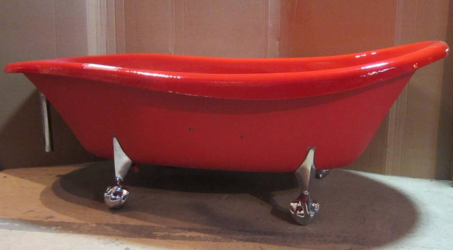 RED Kohler Birthday Bath Slipper Clawfoot Bathtub Oct 24, 2012