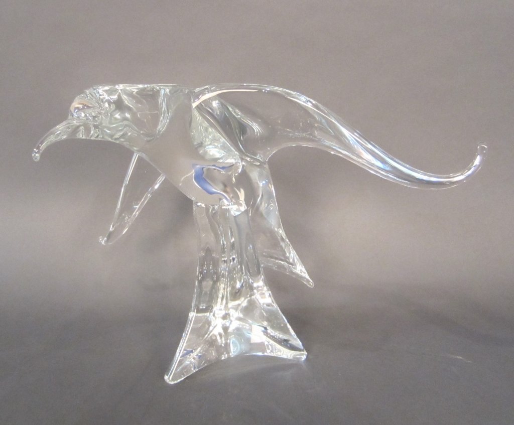 Licio Zanetti Murano Glass Seagull, Italian: Licio Zanetti Murano art glass seagull, signed: Zanetti L Height: 9", Width: 13"