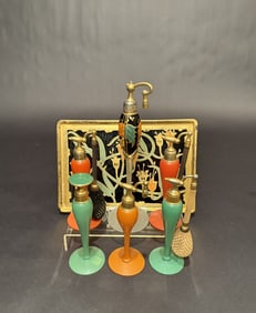 Collection Of 6 DeVilbiss Perfumes And Tray