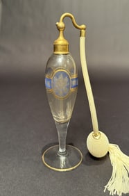 DeVilbiss Wheel Cut Gilt And Blue