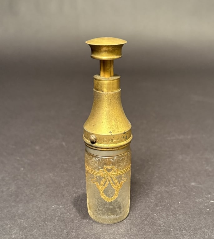Baccarat Gilt Antique French Atomizer: Height 5.5". The Estate of the late Judy Boyd, New Jersey.STERLING ASSOCIATES STRIVES TO PROVIDE ACCURATE, OBJECTIVE, & FAIR INFORMATION ON ALL LOTS. WE WILL BE HAPPY TO ANSWER ANY QUESTIONS AND PROVI