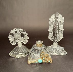 Collection Of 3 Art Deco Perfumes