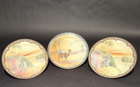 3 Nippon Desert Scene Wall Plaques