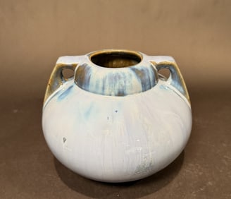 Fulper Mirrored Glaze Double handled Vase